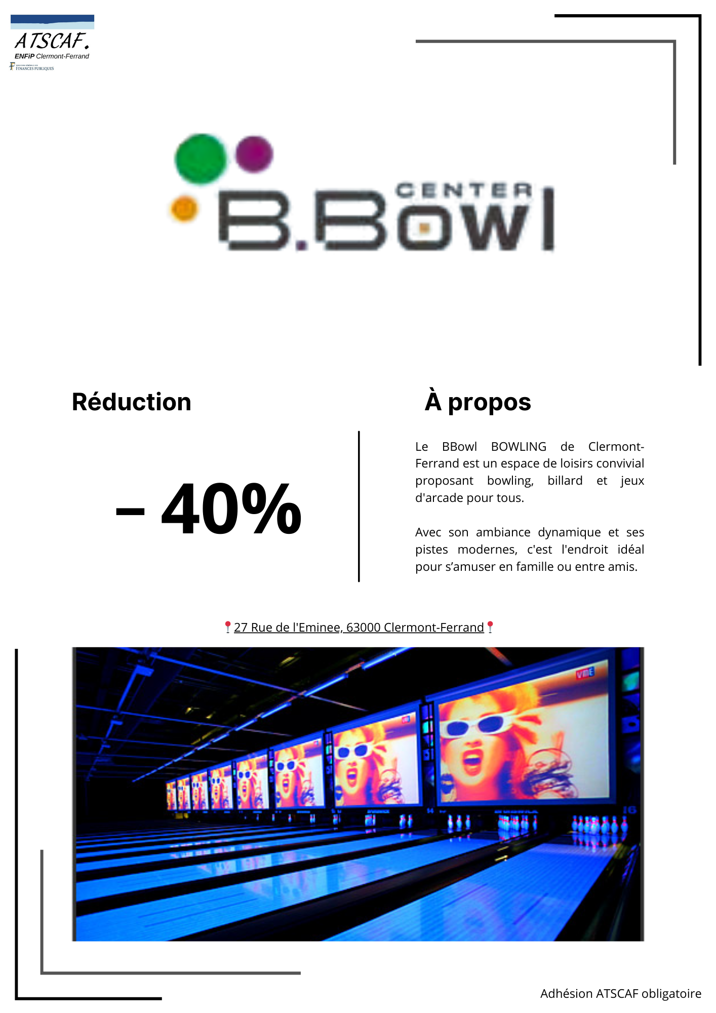 Bbowl : -40 % sur les parties de bowling