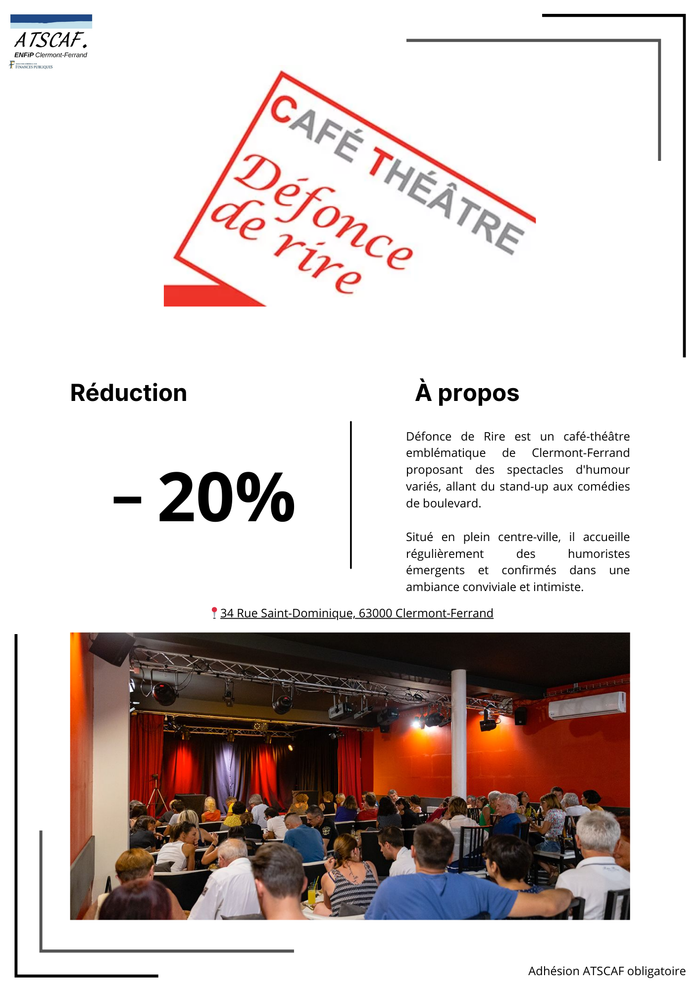 Salle de spectacles Défonce de Rire : -20 % sur les entrées