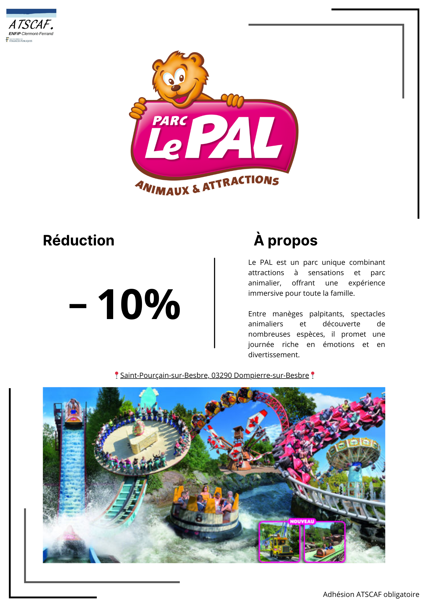 Parc Le Pal dans l'Allier : Parc d'attraction et parc animalier, -10 % sur les entrées