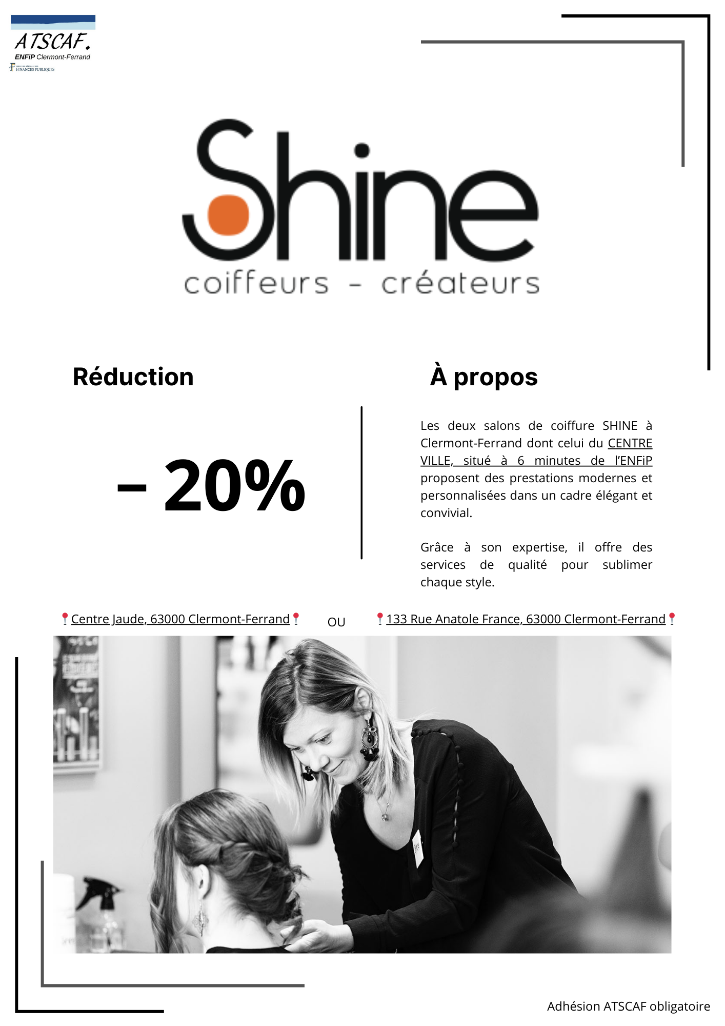 Coiffeurs créateurs Shine : -20 %