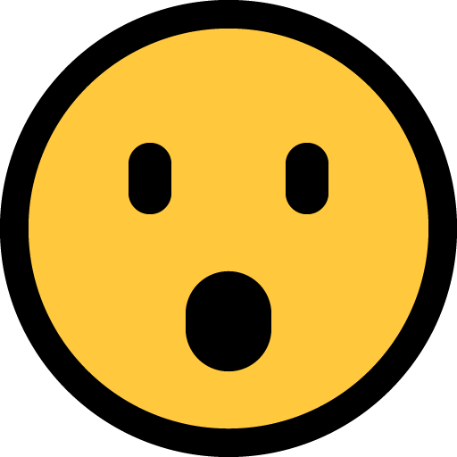 Emoticone face with open mouth